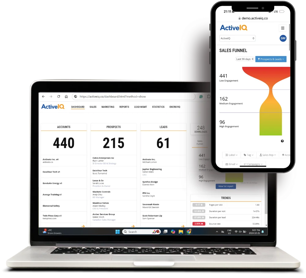 ActiveIQ dashboard on laptop and mobile