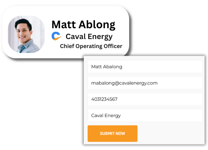 Contact form auto-populated from a known contact