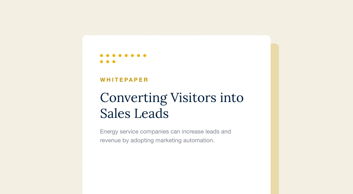 Converting Visitors into Sales Leads